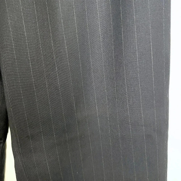 Lauren Ralph Lauren Womens Wool Pants Navy Pinstripe Corpcore Office Wear - Picture 7 of 11